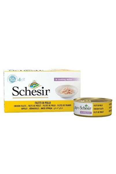 Schesir Multipack Tavuklu Yetişkin Konserve Kedi Maması 6x50 gr