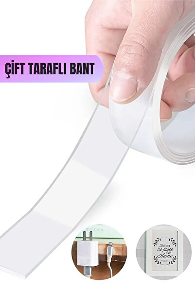 VAN VLECK Süper Güçlü Çift Taraflı Bant - İz Bırakmaz, Şeffaf, Yapıştırıcı Mo...