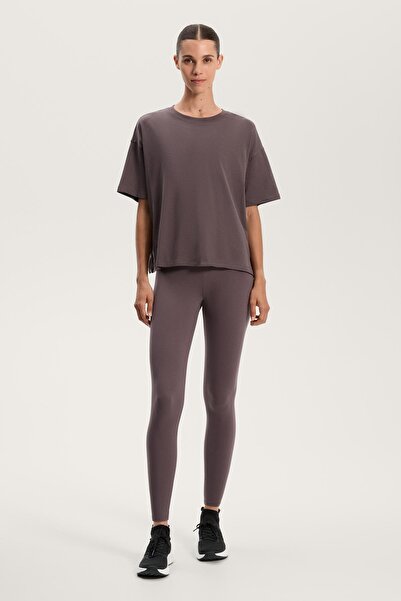 Oysho Pamuk karışımlı kısa kollu boxy tişört