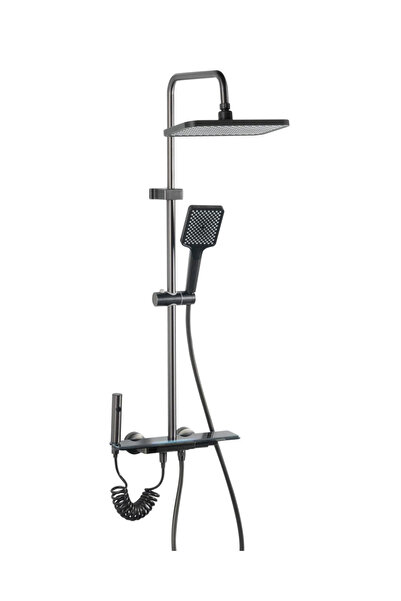 KAVİTİCARET Slim Model Antrasit Gri Piyano Çok Fonksiyonlu Yağmurlama Tepe Du...