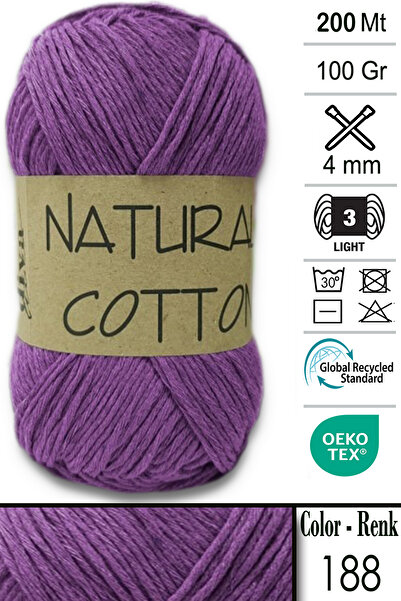 Diva İplik Diva Line Diva Natural Cotton 188 Light Purple