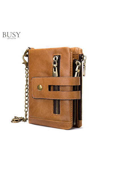 Busy Lady&Gentleman Portofel bărbătesc Oscar, piele naturală, blocare RFID, c...