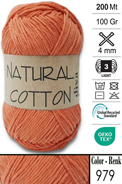 Diva İplik Diva Natural Cotton 979 - Orange Model