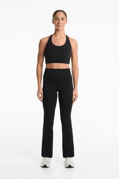 Oysho High-rise Comfortlux flare trousers
