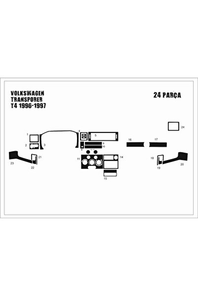 Marscockpitdesign غطاء كونسول توربيدو لفولكس فاجن ترانسبورتر تي4 1996-1998 24...