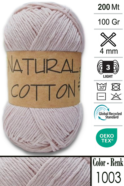 Diva İplik Diva Natural Cotton 1003 Soft Pudra