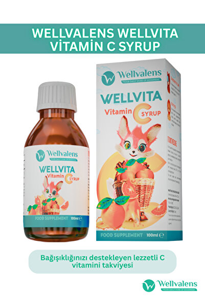 Wellvalens Wellvita Vitamin C Şurubu 150 ml – Çocuklar İçin Güçlendirici Takviye