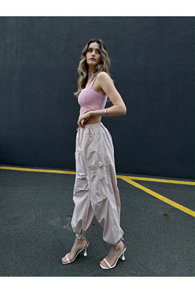 ZDN JEANS W1739 PUDRA PARAŞÜT PANTOLON