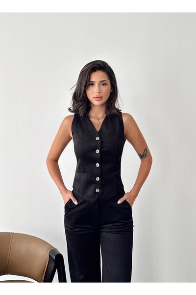 Nesil بدلة نسائية كاجوال من القطيفة المضلعة مكونة من سترة وبنطلون