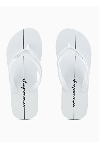 Armani Exchange Beyaz Kadın Plaj Terliği XDQ010XV700K681