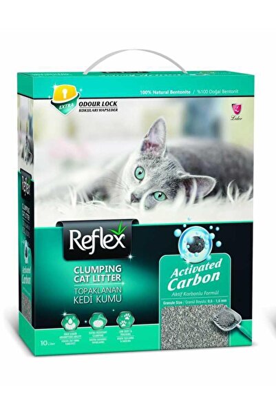Reflex Aktif Karbonlu Topaklanan Kedi Kumu 10 Lt