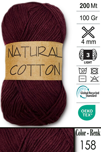Diva İplik Diva Natural Cotton 158 Μελιτζάνα