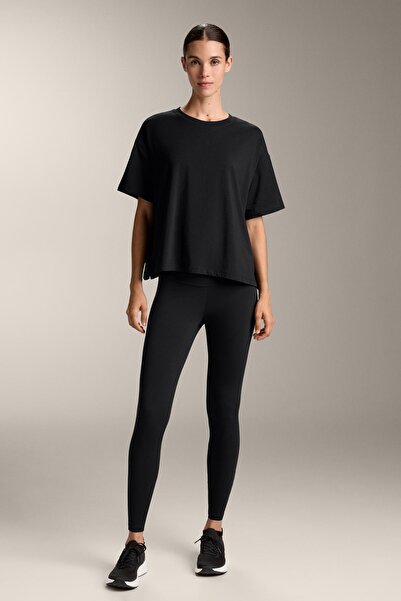 Oysho Pamuk karışımlı kısa kollu boxy tişört