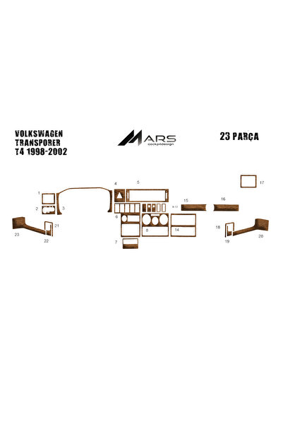 Marscockpitdesign غطاء كونسول توربيدو لفولكس فاجن ترانسبورتر تي 4 1998-2003 2...