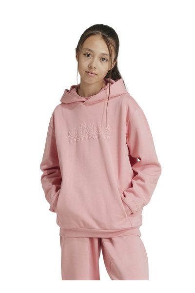 adidas Pembe Kız Çocuk Kapüşonlu Normal Kalıp Sweatshirt IV7116-J SZN GFX HD