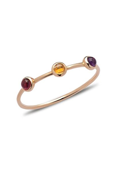 Piano Jewellery 14 Ayar Altın Candy Üçlü Turmalin Yüzük