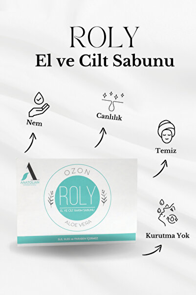 ROLY OZON ALOE VERA EL VE CİLT BAKIM SABUNU Saf Aloe Vera & Ozon Yağı El-Cilt...