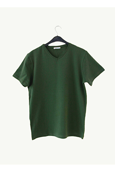 darkzone V-Yaka Yeşil Erkek T-Shirt DZN8619