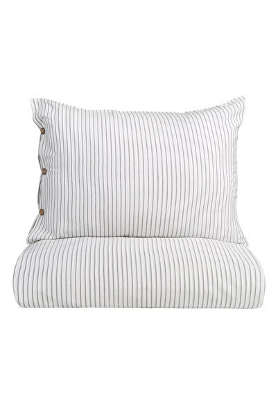 BOYNER EVDE Çok Renkli Nevresim Takımı 160x220 cm LİANA İPLİĞİ BOYALI YIKAMALI TK NT