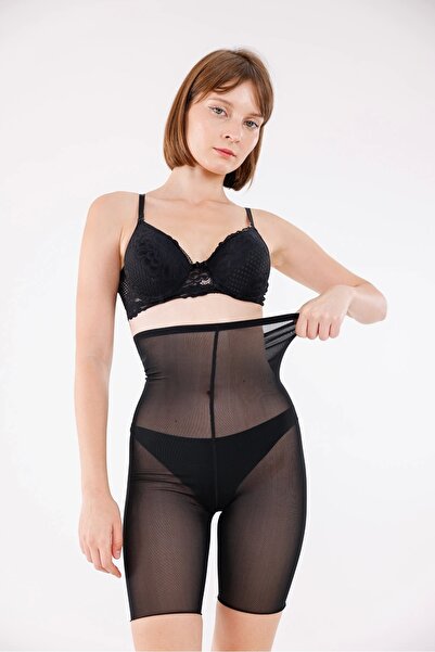 BLOOMFIT Freshness Laser Cut Tulle High Waist Shorts Corset