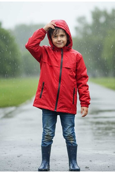 Moda Masalı معطف واق من المطر للأطفال مقاوم للماء
