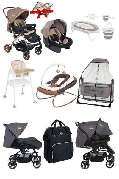 Tommybaby 12 Parça Çeyiz Seti Bebek Arabası Puset Beşik Anakucağı Mama Sandal...