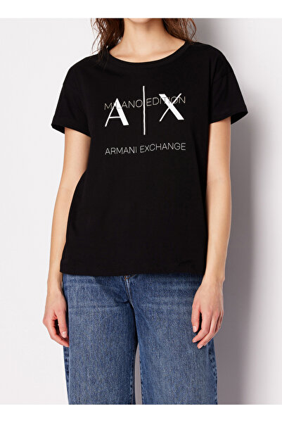 Armani Exchange Pamuklu Relaxed Fit Bisiklet Yaka T Shirt T SHİRT 3DYT36 YJ3R...