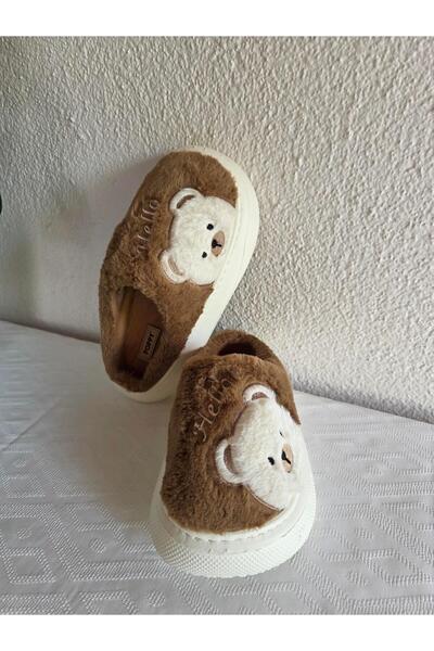Benittokids Women's Teddy Bear Patterned Comfortable Plush House Slippers 25Bnt132