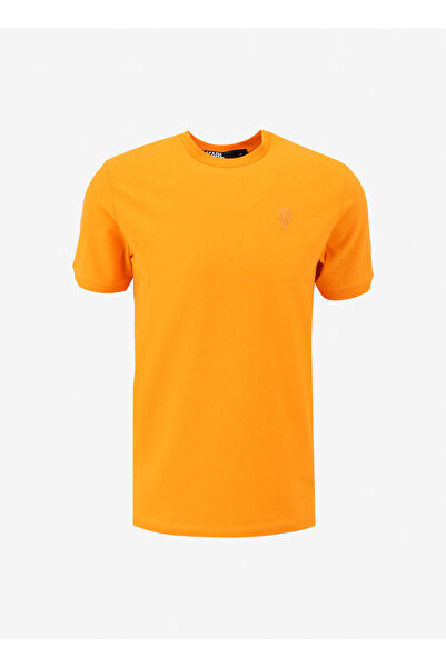 Karl Lagerfeld Bisiklet Yaka Turuncu Erkek T-Shirt 755055542221