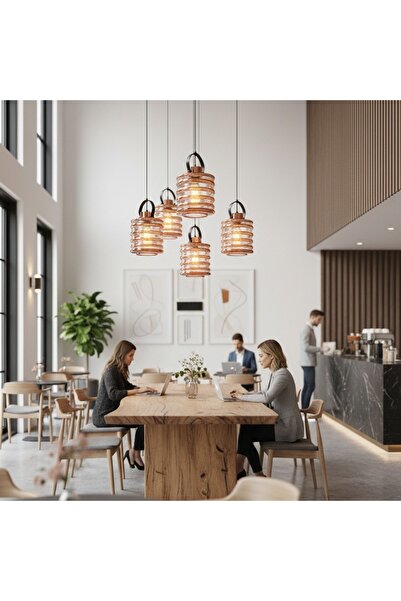 Özcan Aydınlatma 4727c-1a Tekli Troya Sarkıt Avize (C-CAMLI)