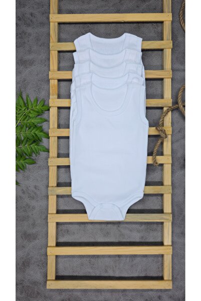 vieso 5-Piece Cotton Snap Fastener Baby Bodysuit Undershirt Economical for Gi...