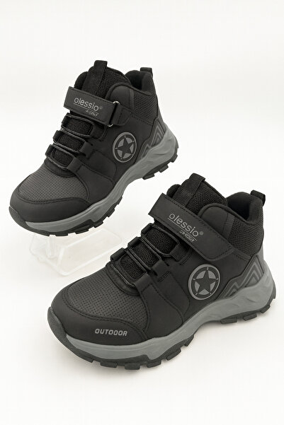 Aleza Shoes Чорні зимові дитячі спортивні черевики, стійкі до холоду