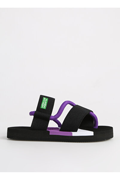 Benetton Siyah-Mor Kadın Plaj Terliği BNI-10214