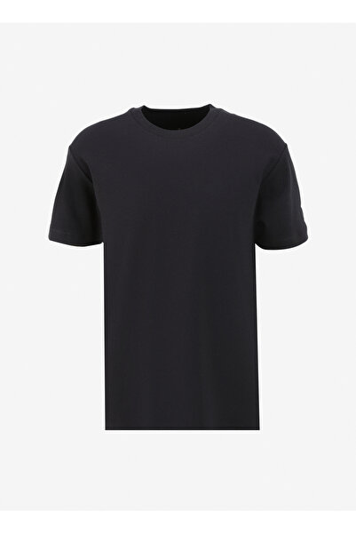 BROOKS BROTHERS Bisiklet Yaka Siyah Erkek T-Shirt BBSS24MTS015
