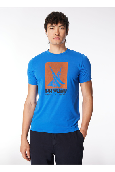 Helly Hansen Saks Erkek Bisiklet Yaka Normal Kalıp Baskılı T-Shirt HHA.34419_...