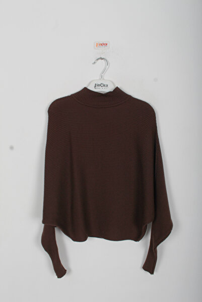 incity Girl's Half Turtleneck Batwing Sleeve Knit Sweater