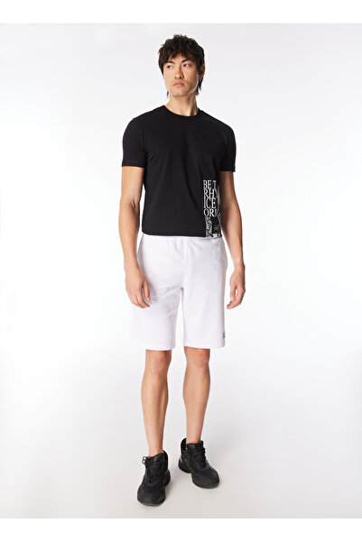 EA7 Beyaz Erkek Sweat Şort 8NPS02PJ05Z