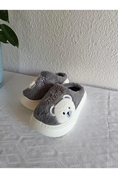 benitto kids Papuci de casă confortabili din pluș cu model de ursuleț pentru ...