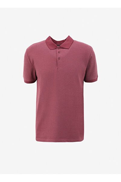 Fabrika Düz Bordo Erkek Polo T-Shirt F4SM-TST 0942
