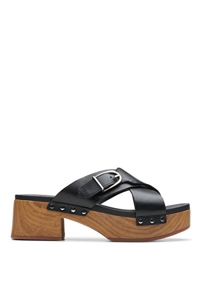CLARKS Siyah Kadın Deri Sandalet 26177460