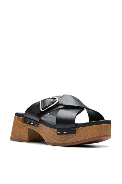 CLARKS Siyah Kadın Deri Sandalet 26177460