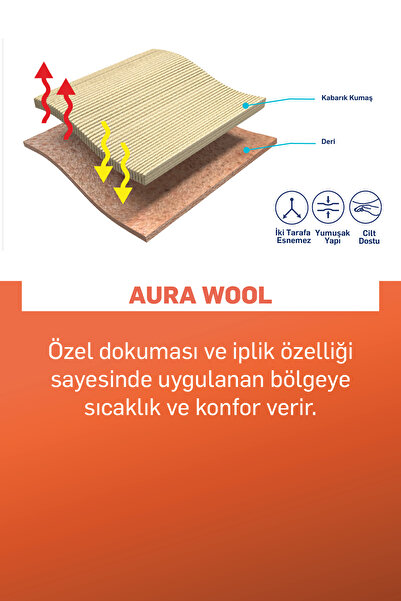 Aurafix YÜN OMUZLUK (ÇİFT TARAFLI)