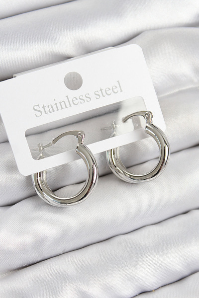 Skygo Brass Ring Model Silver Color Women's Earrings - Tj-Bkp11009