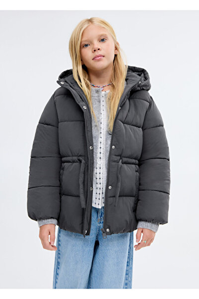 Kapüşonlu bağ detaylı anorak