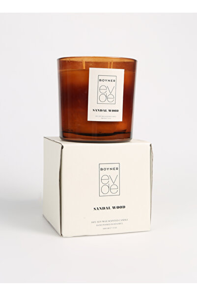 BOYNER EVDE Kahve Mum Büyük Mum 1000 gr 4 fitil