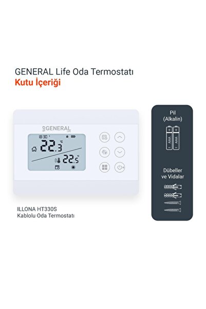 GENERAL ILLONA Ht330s Kablolu Oda Termostatı