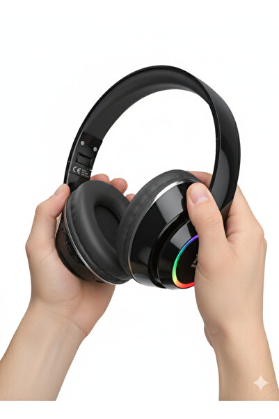 Tech&bello accessories Kablosuz Kulaküstü Siyah-Krem Bluetooth Kulaklık Stereo-Mikrofon-aux Sd Kart HK-035