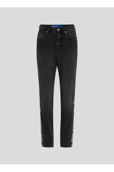 Karl Lagerfeld Jeans Yüksek Bel Düz Paça Standart Siyah Kadın Denim Pantolon ...