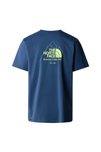 THE NORTH FACE Albastru pentru bărbați guler rotund cu imprimeu tricou NF0A894ZHDC1_M BINER GRAPHIC 4 TEE