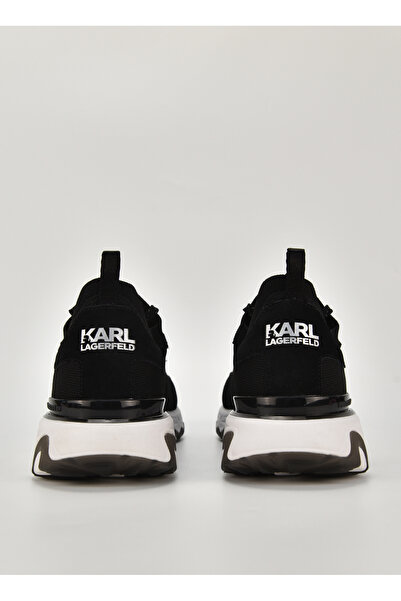 Karl Lagerfeld Siyah-Beyaz Erkek deri Sneaker BLAZE Monogram KC Knit Mix